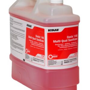Surface Disinfectant Ecolab Oasis 146 Multi-Quat Sanitizer Quaternary Based Manual Pour Liquid Concentrate 2.5 gal. Jug Alcohol Scent NonSterile