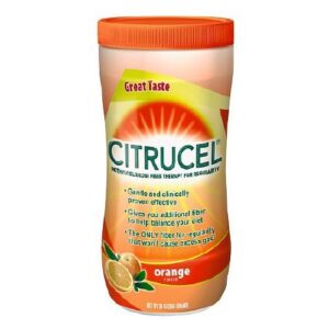 Fiber Supplement Citrucel Orange Flavor Powder 30 oz. 2 Gram Strength Methyl Cellulose