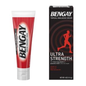 Topical Pain Relief Bengay Ultra Strength 30% – 10% – 4% Strength Camphor / Menthol / Methyl Salicylate Cream 4 oz.