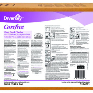 Floor Finish Diversey Carefree Liquid 5 gal. Box Ammonia Scent