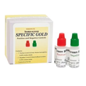 Colorectal Cancer Screening Control Set Hema-Screen Specific Hemoglobin Positive Level / Negative Level