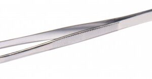 Tweezers Grafco 3-1/2 Inch Length Floor / Office Grade Stainless Steel NonSterile NonLocking Thumb Handle Straight Fine, Pointed Tips