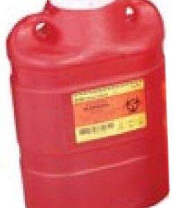 Sharps Container BD Red Base 18 H X 10-1/2 W X 7-1/2 D Inch Vertical Entry 5 Gallon