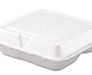 Carryout Food Container Dart White Single Use Foam 7-1/4 Inch Diameter