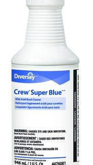 Toilet Bowl Cleaner Diversey Crew Super Blue Acid Based Manual Squeeze Liquid 32 oz. Bottle Citrus Scent NonSterile