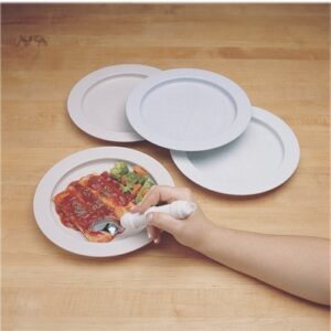 Plate Inner Lip Sandstone Reusable Plastic 9 Inch Diameter