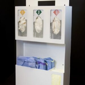 Hygiene Dispensing Station Dynamic Diagnostics Wall Mount White Powder-Coated Steel