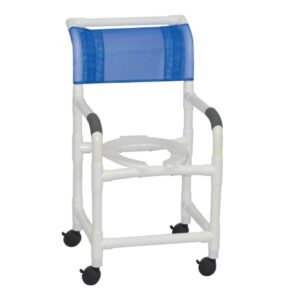 Shower Chair MJM International PVC Frame 18 Inch Seat Width 300 lbs. Weight Capacity