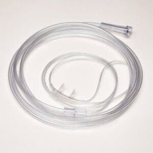 ETCO2 Nasal Sampling Cannula with O2 Delivery Salter-Style Micro Adult Curved Prong / NonFlared Tip 4 Foot O2 Line