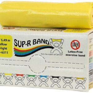 Exercise Resistance Band Sup-R Band Yellow 5 Inch X 6 Yard X-Light Resistance