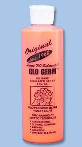 Germ Simulator Glo Germ 8 oz. Bottle Glo Germ White Powder / Purified Water NonSterile