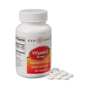 Vitamin Supplement Geri-Care Vitamin D3 1,000 IU Strength Tablet 100 per Bottle