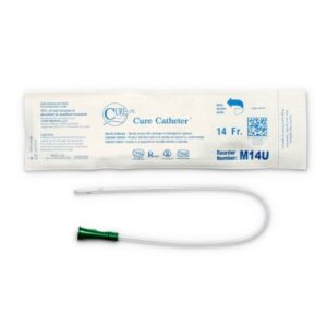 Urethral Catheter Cure Catheter Straight Tip Uncoated PVC 14 Fr. 16 Inch