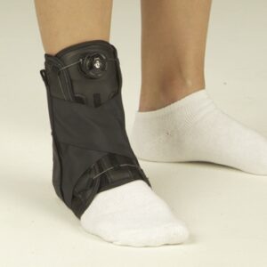 Ankle Brace DeRoyal Sports Orthosis Medium Figure-8 / Hook and Loop Strap Closure Left or Right Foot