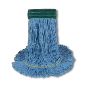 Wet String Mop Head O’Dell 400 Series Looped-end Medium Blue Cotton / Rayon / Synthetic Yarn Reusable