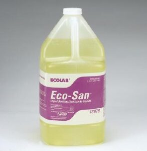 Dish Detergent Ecolab Eco-San 1 gal. Jug Liquid Chlorine Scent