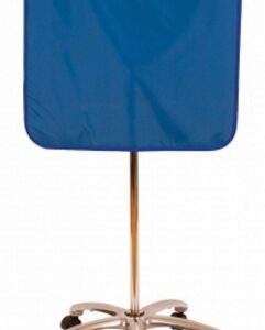 Adjustable Shield 24 to 48 Inch, Portable, Beige Coated Lead Vinyl, Chrome Frame
