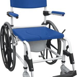 3-in-1 Commode / Shower Chair drive Padded Flip-Back Arms Aluminum Frame Padded Backrest 18 Inch Seat Width 275 lbs. Weight Capacity