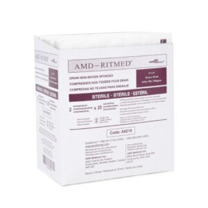 Drain Sponge AMD Ritmed 4 X 4 Inch 6-Ply Sterile 2 per Pack