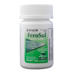 Mineral Supplement FeroSul Iron 325 mg Strength Tablet 100 per Bottle