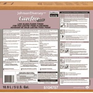 Floor Finish Diversey Carefree Liquid 5 gal. Box Ammonia Scent