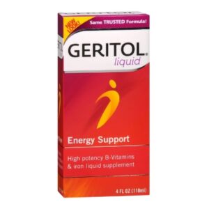 Multivitamin Supplement Geritol Vitamin B3 / Choline Bitartrate / Iron 50 mg – 50 mg – 18 mg Strength Liquid 12 oz. Unflavored