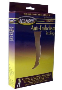 Anti-embolism Stocking Bell-Horn Knee High Large / Regular White Closed Toe