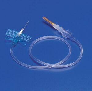 Monoject Blood Collection Set 21 Gauge 3/4 Inch Needle Length Safety Needle 12 Inch Tubing Sterile