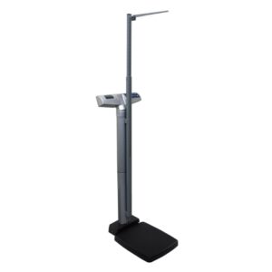 Physician Scale with Height Rod Health O Meter LCD Display 460 lbs. / 209 kg Capacity Gray AC Adapter / Battery Operated