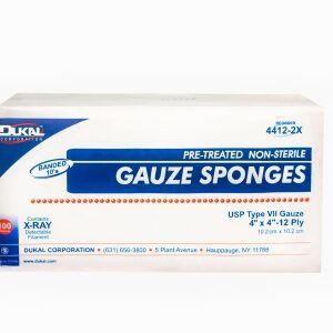 Gauze Sponge Dukal 4 X 4 Inch 12-Ply NonSterile X-Ray Detectable 100 per Pack