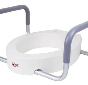 Raised Toilet Seat with Arms Carex 3-1/2 Inch Height Elongated 250 lbs. Weight Capacity
