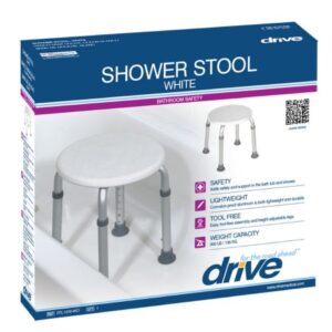 Shower Stool drive Without Arms Aluminum Frame Without Backrest 13-1/2 Inch Seat Width 300 lbs. Weight Capacity
