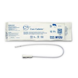 Urethral Catheter Cure Catheter Straight Tip Uncoated PVC 12 Fr. 16 Inch
