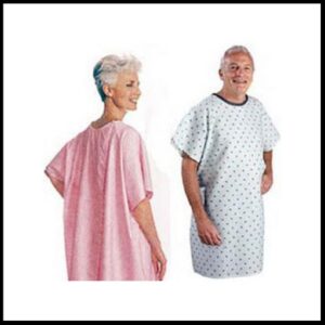 Patient Exam Gown Snap Wrap One Size Fits Most Pink Rosebud Print Reusable