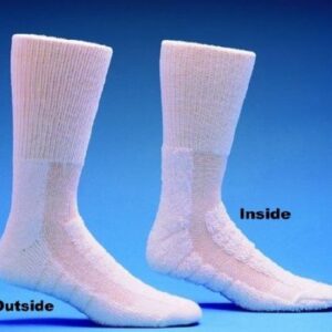 Diabetic Socks HealthDri Calf High Size 9-11 White Closed Toe