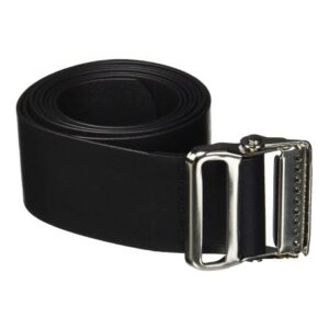 Gait Belt Easi-Care 72 Inch Length Black Vinyl Coated Webbing