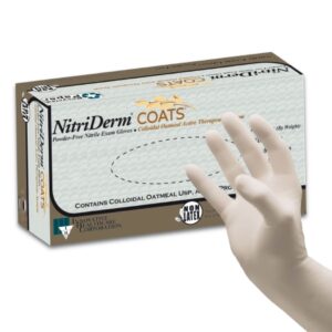Exam Glove NitriDerm COATS X-Large NonSterile Nitrile Standard Cuff Length Fully Textured White Chemo Tested
