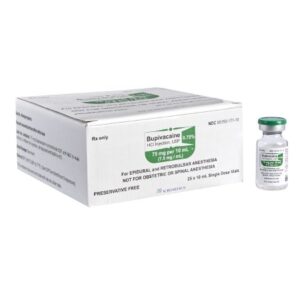 Bupivacaine HCl, Preservative Free 0.75%, 7.5 mg / mL Injection 10 mL