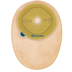 Ostomy Pouch Esteem+ One-Piece System 8 Inch Length Pre-Cut 1-9/16 Inch Stoma Closed End