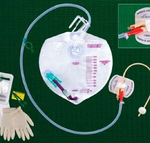 Indwelling Catheter Tray Advance Lubricath Foley 16 Fr. 5 cc Balloon Hydrogel Coated Latex