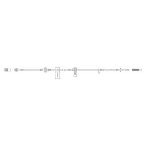 IV Pump Set Curlin Pump Without Ports 10, 15, 60 Drops / mL Drip Rate Without Filter 92 Inch Tubing Solution
