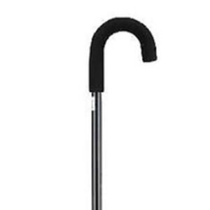 Round Handle Cane Lumex Aluminum 30 to 39 Inch Height Black
