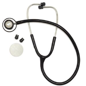 General Exam Stethoscope Panascope Black 1-Tube 22 Inch Tube Double Sided Chestpiece