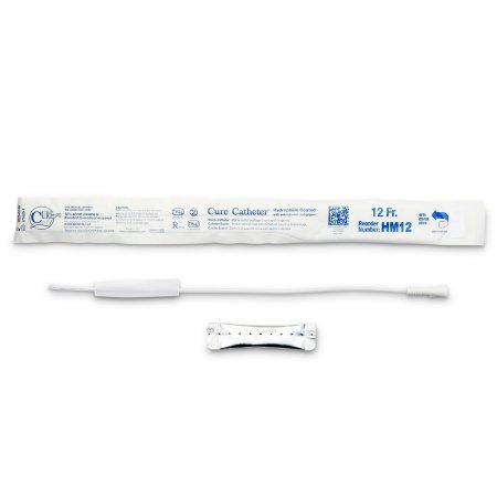 Urethral Catheter Hydrophilic Cure Catheter Straight Tip Hydrophilic Coated Plastic 12 Fr. 16 Inch