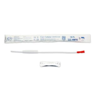 Urethral Catheter Hydrophilic Cure Catheter Straight Tip Hydrophilic Coated Plastic 16 Fr. 16 Inch