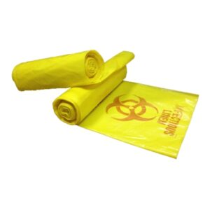 Infectious Linen Bag Colonial Bag Biohazard Symbol / Infectious Linen 40 to 45 gal. Yellow 40 X 46 Inch