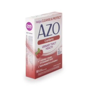Urinary Pain Relief AZO 60 mg – 110 mg – 500 mg – 30 mg Strength Vitamin C / Calcium / Cranberry / Bacillus Coagulans Tablet 50 per Box