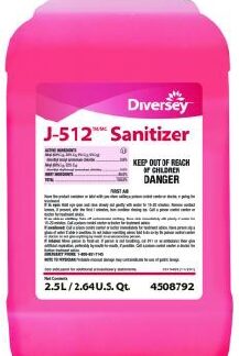 Surface Cleaner / Sanitizer Diversey J-512 Sanitizer Quaternary Based J-Fill Dispensing Systems Liquid Concentrate 2.5 Liter Bottle Chemical Scent NonSterile