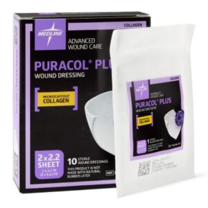 Collagen Dressing Puracol Plus 2 X 2-1/4 Inch Rectangle Sterile