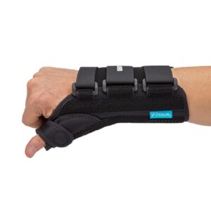 Thumb Spica Ossur FormFit Large D-Ring / Hook and Loop Strap Closure Left Hand Black